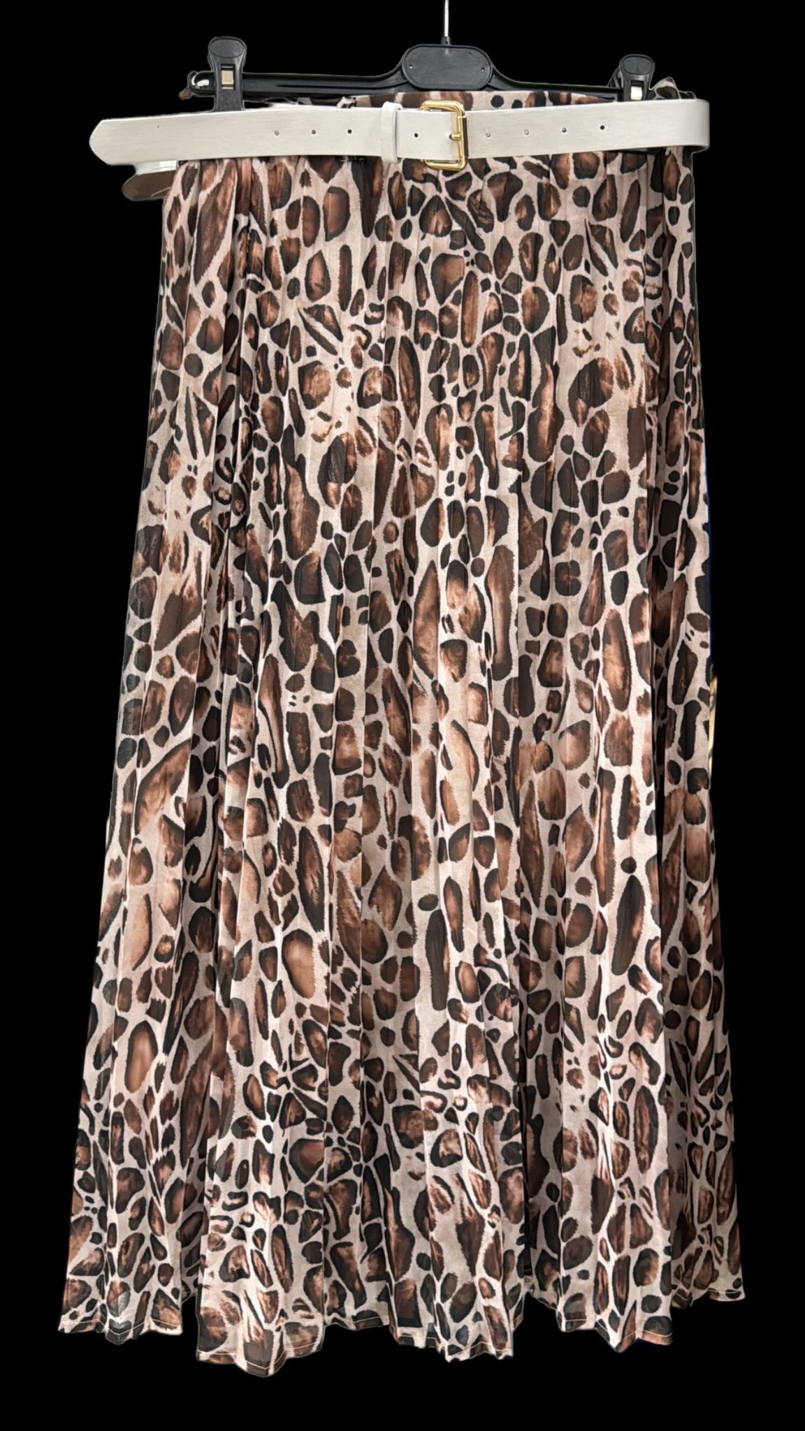 Animal print pleated skirt | Keekaty's