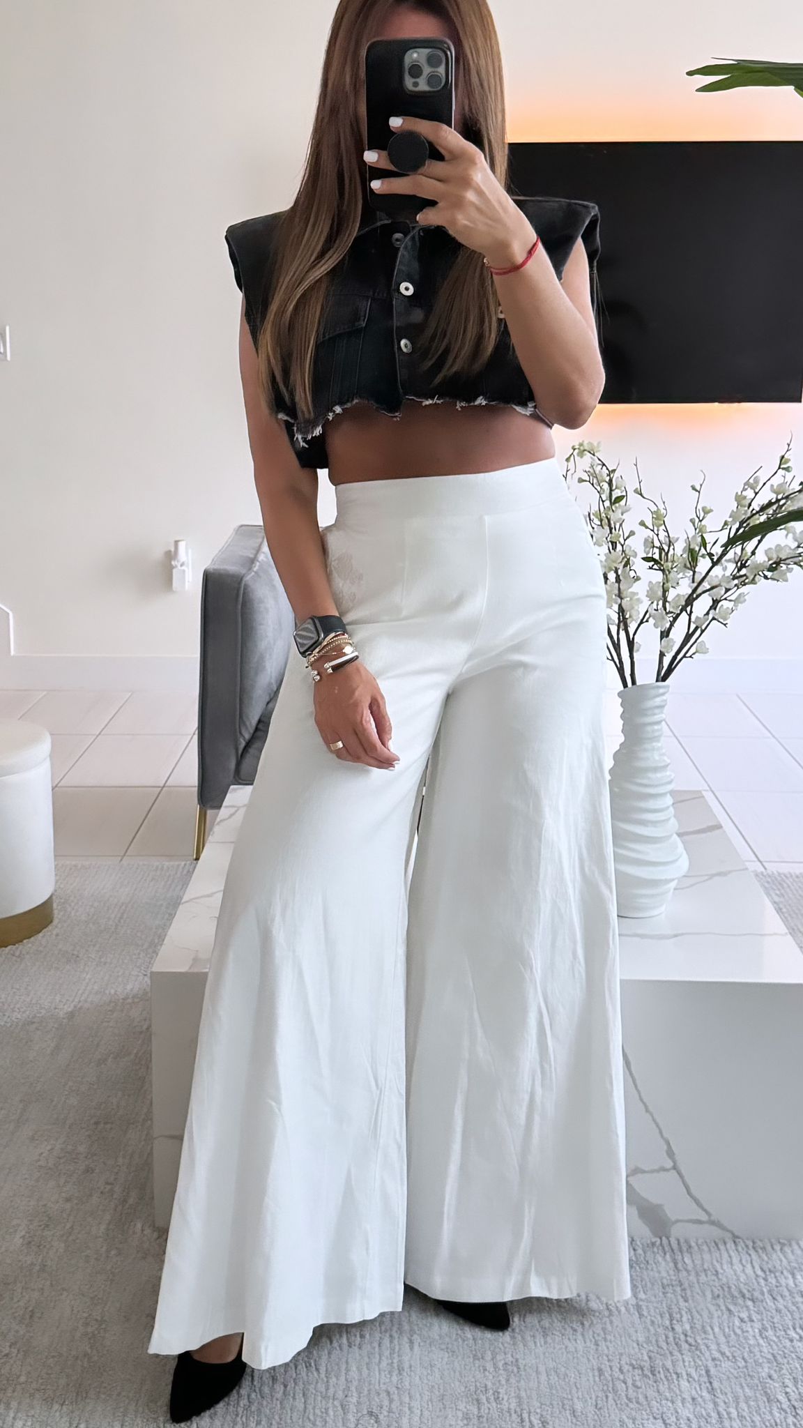 White Bell Pants  | Keekaty's